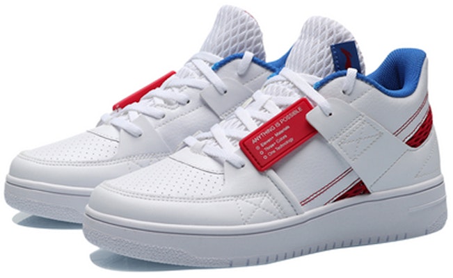 (Women) Li-Ning Classic Skateboarding Low 'White Red Blue' AGBP062-3 Lookbook (Women) Li-Ning Classic Skateboarding Low 'White Red Blue' AGBP062-3