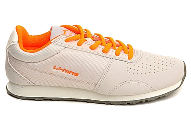 Order (W) Li-Ning Sepatu Nyaman Bernapas Rendah 'Abu-Orange' ALCH174-1