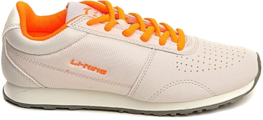 LiNing李寧 舒適透氣 低筒休閒跑步鞋 女款 灰橙 Order LiNing李寧 舒適透氣 低筒休閒跑步鞋 女款 灰橙