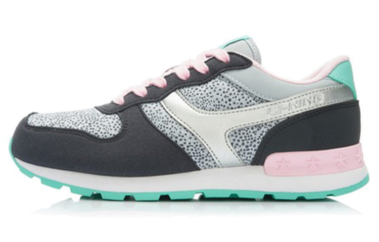 (Women) Li-Ning Comfort Running Shoes 'Black White Grey' ALCK084-4