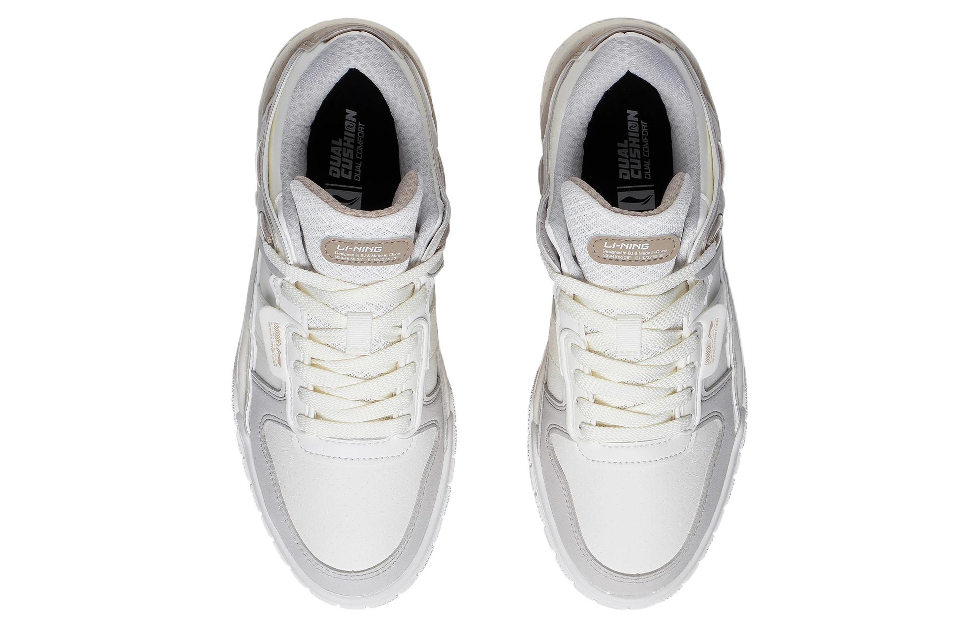 Shop (W) 李寧 ドーン 白/グレー (Riningu Dōn Shiro/Gurē) AGCS354-1