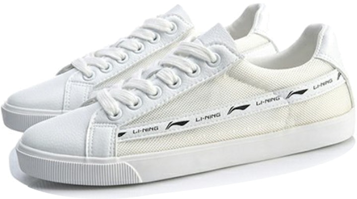 LiNing李寧 時尚經典防滑耐磨休閒 低筒板鞋 女款 白黑 Lookbook LiNing李寧 時尚經典防滑耐磨休閒 低筒板鞋 女款 白黑