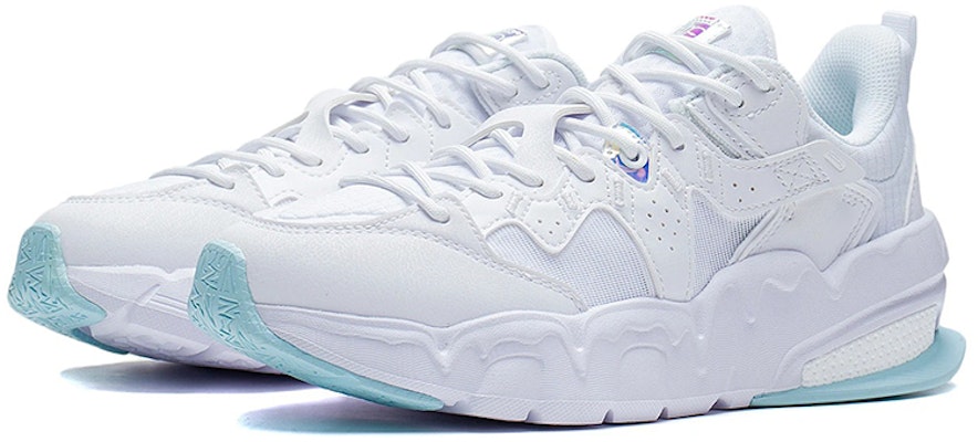 (Women) Li-Ning Flex Sportstyle Shoes 'White Ice Blue' AGLS114-2 Lookbook (Women) Li-Ning Flex Sportstyle Shoes 'White Ice Blue' AGLS114-2