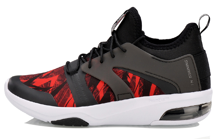 (Women) Li-Ning Half Palm Air Cushion Running Shoes 'Black Red' AFHN006-4