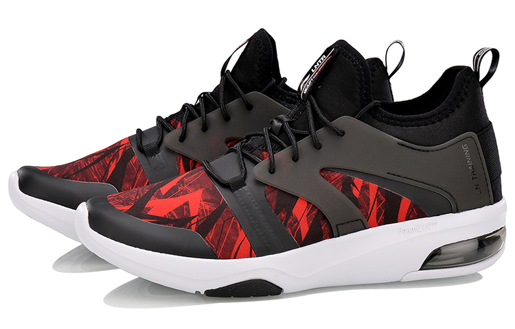 (W) Li-Ning Half Palm Air Cushion Running Shoes 'Black Red' 圖 3