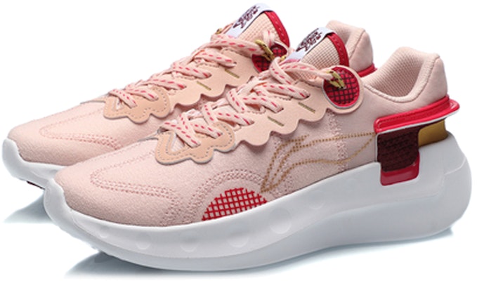 李寧 逍遙系列 防滑耐磨 低幫 運動休閒鞋 女款 玫瑰紅 Lookbook 李寧 逍遙系列 防滑耐磨 低幫 運動休閒鞋 女款 玫瑰紅