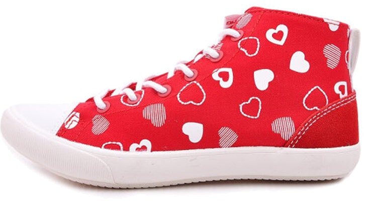 LiNing李寧 舒適透氣耐磨休閒高筒板鞋 女款 紅白 Buy LiNing李寧 舒適透氣耐磨休閒高筒板鞋 女款 紅白