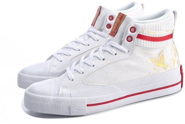 (W) Li-Ning Kasut High-Top Kasual 'Putih Merah' AGCQ026-5 Lookbook (W) Li-Ning Kasut High-Top Kasual 'Putih Merah' AGCQ026-5
