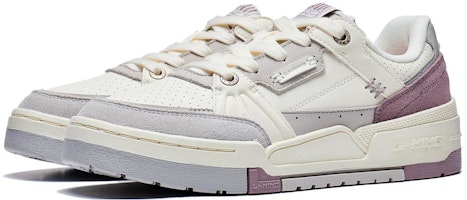 LiNing李寧 征程1.5 防滑耐磨 低幫 板鞋 女款 白灰紫 Lookbook LiNing李寧 征程1.5 防滑耐磨 低幫 板鞋 女款 白灰紫