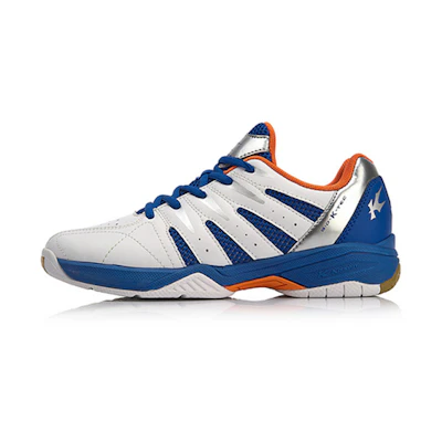 (W) Li-Ning Kason Badminton Shoes 'Grey Blue Orange'