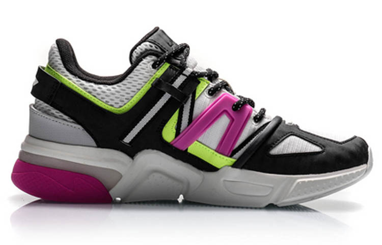 (W) Li-Ning Light Classic Leisure Low 'Black Grey Neon Green' 圖 2