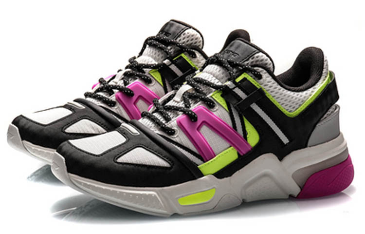 (W) Li-Ning Light Classic Leisure Low 'Black Grey Neon Green' 圖 3