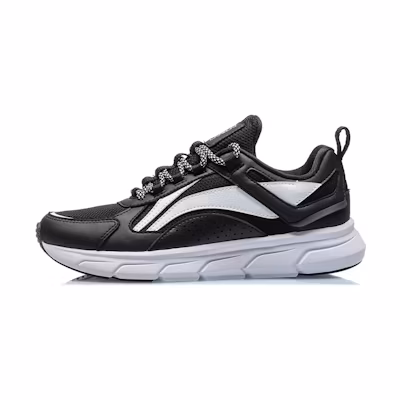 (W) Li-Ning Light Weight Sport Shoes 'Black White'