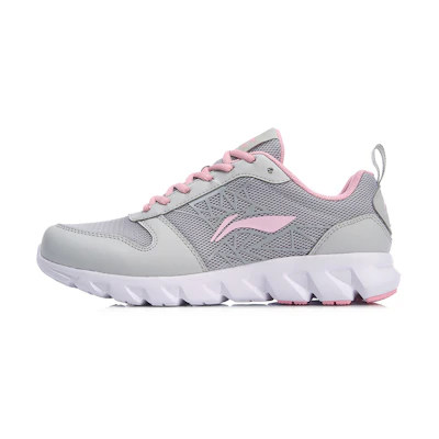 (W) Li-Ning Lightweight Running Shoes 'Grey Pink'