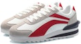 Lookbook (W) Li-Ning Kasut Lari Menyerap Kejutan Ringan 'Putih Merah Kelabu' AGCP256-5