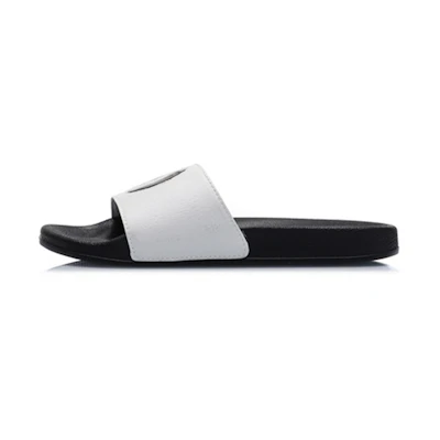 (W) Li-Ning Lightweight Stylish Slippers 'Black White'