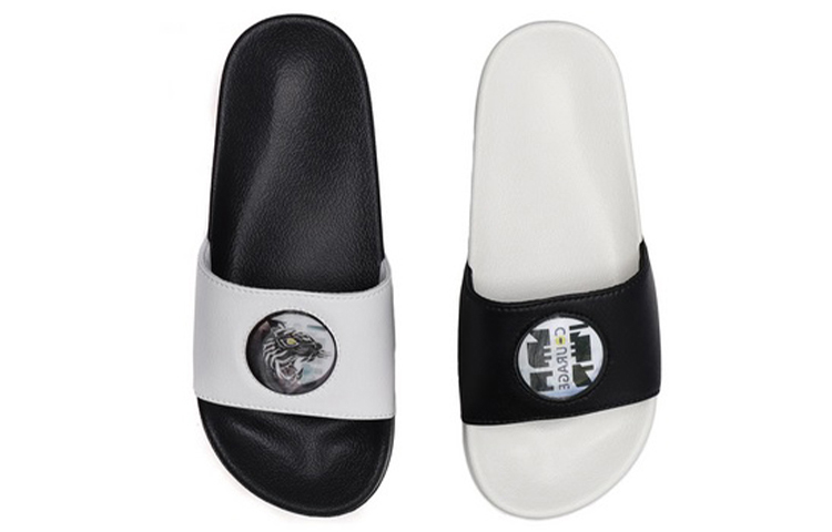 (W) Li-Ning Lightweight Stylish Slippers 'Black White' 圖 4
