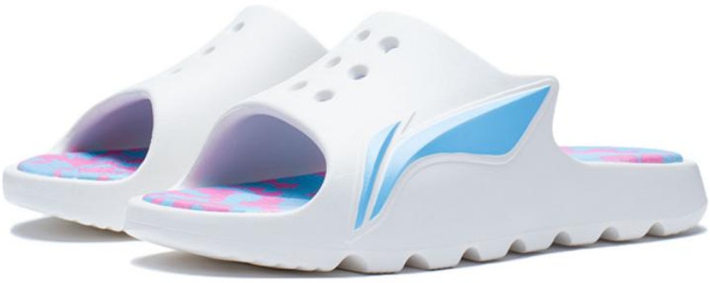 (Women) Li-Ning LNBB Slides 'White Blue' ABTS004-3 Lookbook (Women) Li-Ning LNBB Slides 'White Blue' ABTS004-3