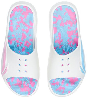 (Women) Li-Ning LNBB Slides 'White Blue' ABTS004-3 Shop (Women) Li-Ning LNBB Slides 'White Blue' ABTS004-3