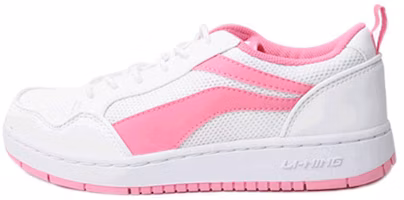 (Women) Li-Ning Low-Top Board Sneakers 'Pink-White' ALCG056-3 (Women) Li-Ning Low-Top Board Sneakers 'Pink-White' ALCG056-3