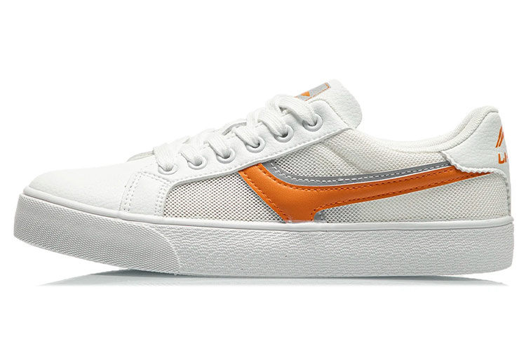 (Women) Li-Ning Vintage Skate Shoes 'White Orange' AGCR396-2