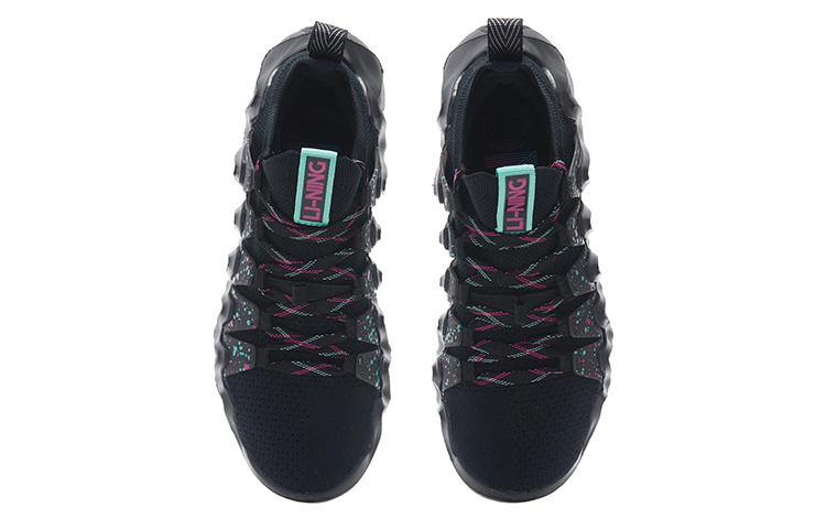 Shop LiNing李寧 幻刺 一體織潮流運動休閒鞋 女款 黑色