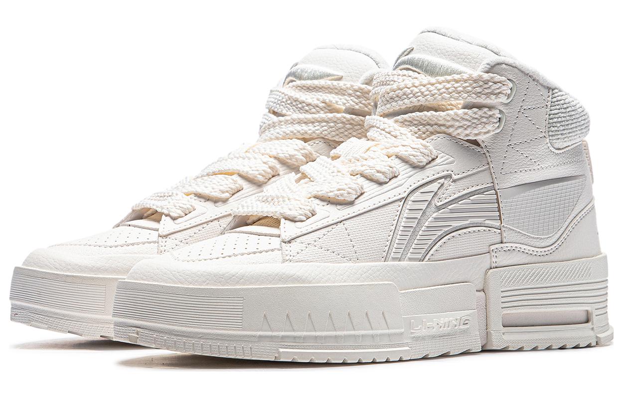 Lookbook LiNing李寧 里程 休閒百搭 防滑耐磨 中幫 板鞋 女款 白色