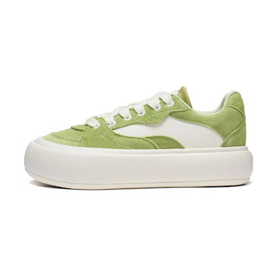 (W) Li-Ning Platform Skate Shoes 'Green White'