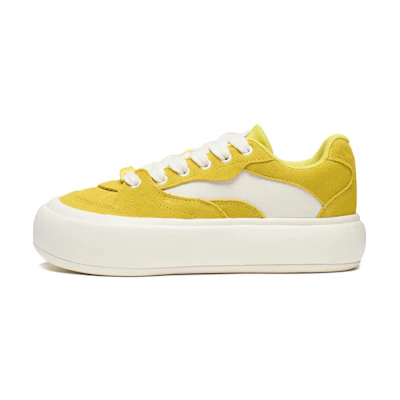 (W) Li-Ning Platform Skate Shoes 'Yellow White'