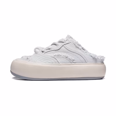 (W) Li-Ning Puff Platform Mule 'Light Grey Beige'
