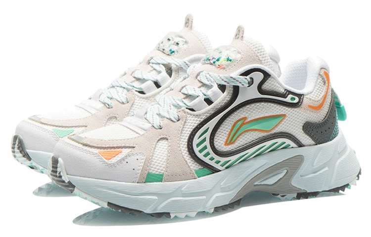 Lookbook LiNing李寧 運動 減震 低筒 跑步鞋 女款 白綠