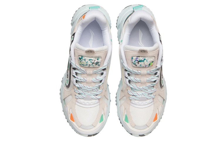 Shop LiNing李寧 運動 減震 低筒 跑步鞋 女款 白綠