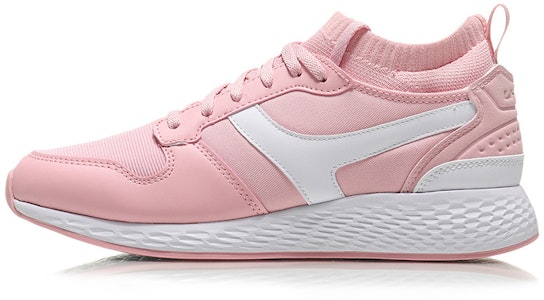 LiNing李寧 一體織透氣包覆跑步鞋 女款 粉白 Buy LiNing李寧 一體織透氣包覆跑步鞋 女款 粉白