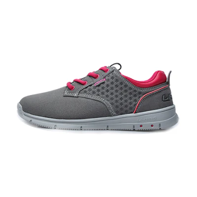 (W) Li-Ning Running Shoes 'Grey Pink'