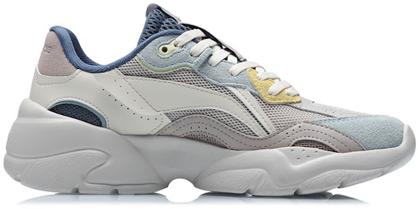 LiNing李寧 低幫 跑步鞋 女款 灰藍黃 經典休閒 Order LiNing李寧 低幫 跑步鞋 女款 灰藍黃 經典休閒