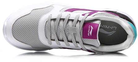 LiNing李寧 半掌氣墊 減震 低幫 跑步鞋 女款 灰白紫 Lookbook LiNing李寧 半掌氣墊 減震 低幫 跑步鞋 女款 灰白紫