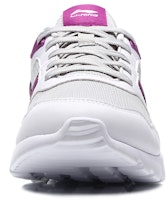 LiNing李寧 半掌氣墊 減震 低幫 跑步鞋 女款 灰白紫 Shop LiNing李寧 半掌氣墊 減震 低幫 跑步鞋 女款 灰白紫