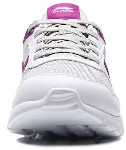 (W) 李寧ランニングシューズ ロー グレー/白/紫 AGLM116-1 Shop (W) 李寧ランニングシューズ ロー グレー/白/紫 AGLM116-1