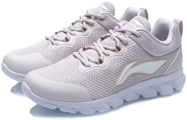 李寧減震透氣低幫跑步鞋 女款淺灰紫 Lookbook 李寧減震透氣低幫跑步鞋 女款淺灰紫