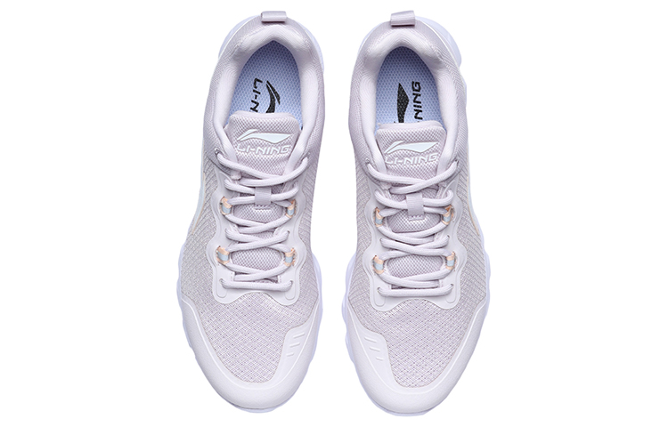 Shop 李寧減震透氣低幫跑步鞋 女款淺灰紫