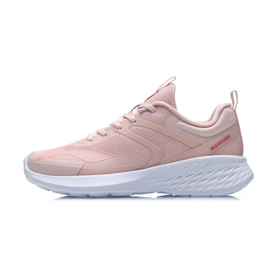 (W) Li-Ning Lightweight Running Shoes 'Pink White'