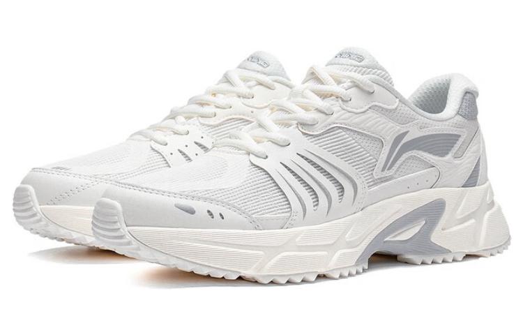 Lookbook LiNing李寧 耐磨透氣 低筒 跑步鞋 女款 白灰