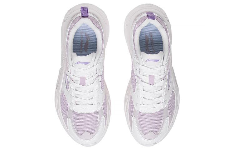 Shop LiNing李寧 舒適 耐磨 低筒 跑步鞋 女款 白紫色