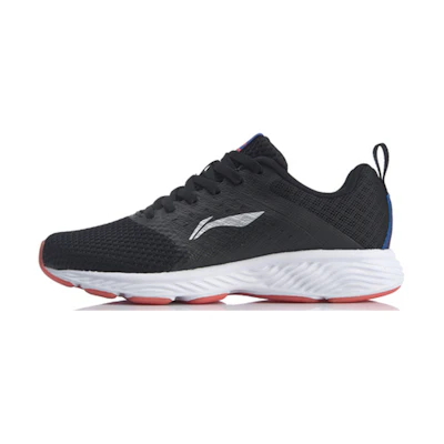 (W) Li-Ning Running Sneakers 'Shock-Absorbing Black White'