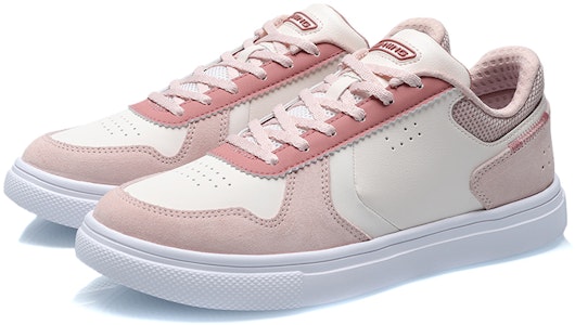 李宁 防滑耐磨 低帮 板鞋 女款 粉杏 Lookbook 李宁 防滑耐磨 低帮 板鞋 女款 粉杏