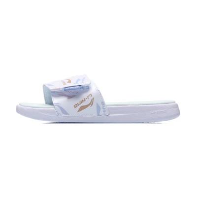 (W) Li-Ning Slipper 'Magic Tape White'