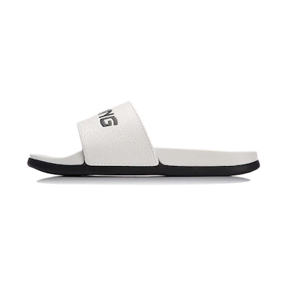 (W) Li-Ning Slipper PU 'White Black'