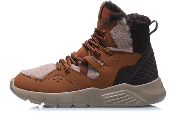 (Women) Li-Ning Snow Boots 2019 'Longan Brown' AGCP176-3