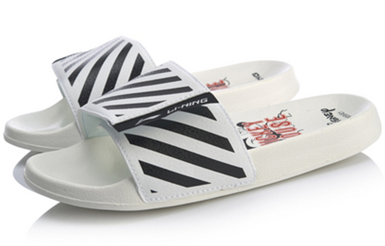 (W) Li-Ning Sports Fashion Series Disney Mickey Crossover Lightweight Stylish White Black Slippers 圖 3