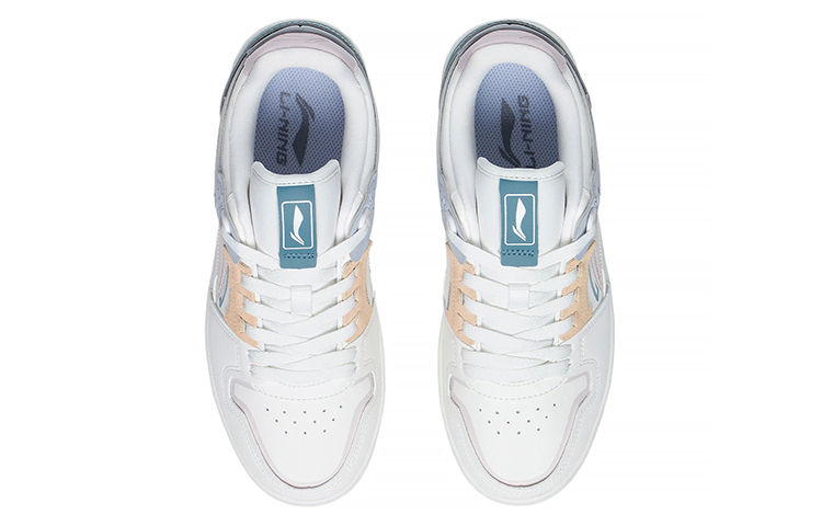 Shop LiNing李寧 天跡 耐磨輕便防滑 低幫 板鞋 女款 白藍色